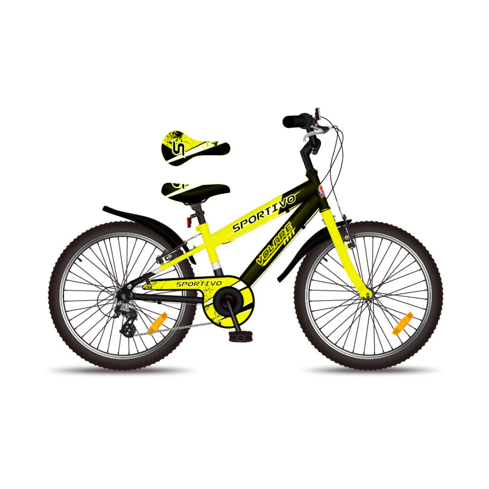 Bicicletta Bambino Movimento a Sfera Volare Sportivo 20" 7 Velocità-Giallo