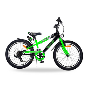 Bicicletta Bambino Movimento a Sfera Volare Sportivo 20" 7 Velocità-Verde