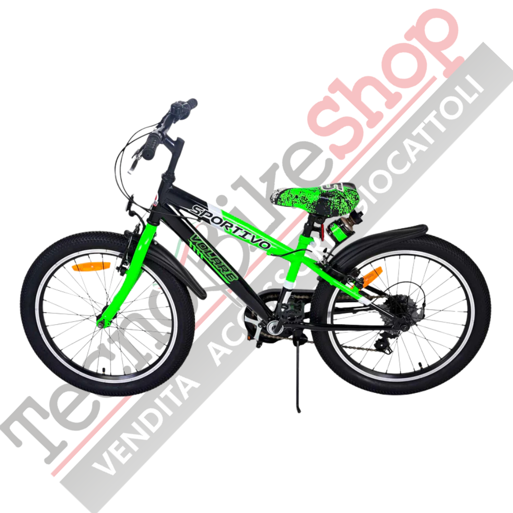 Bicicletta Bambino Movimento a Sfera Volare Sportivo 20" 7 Velocità-Verde