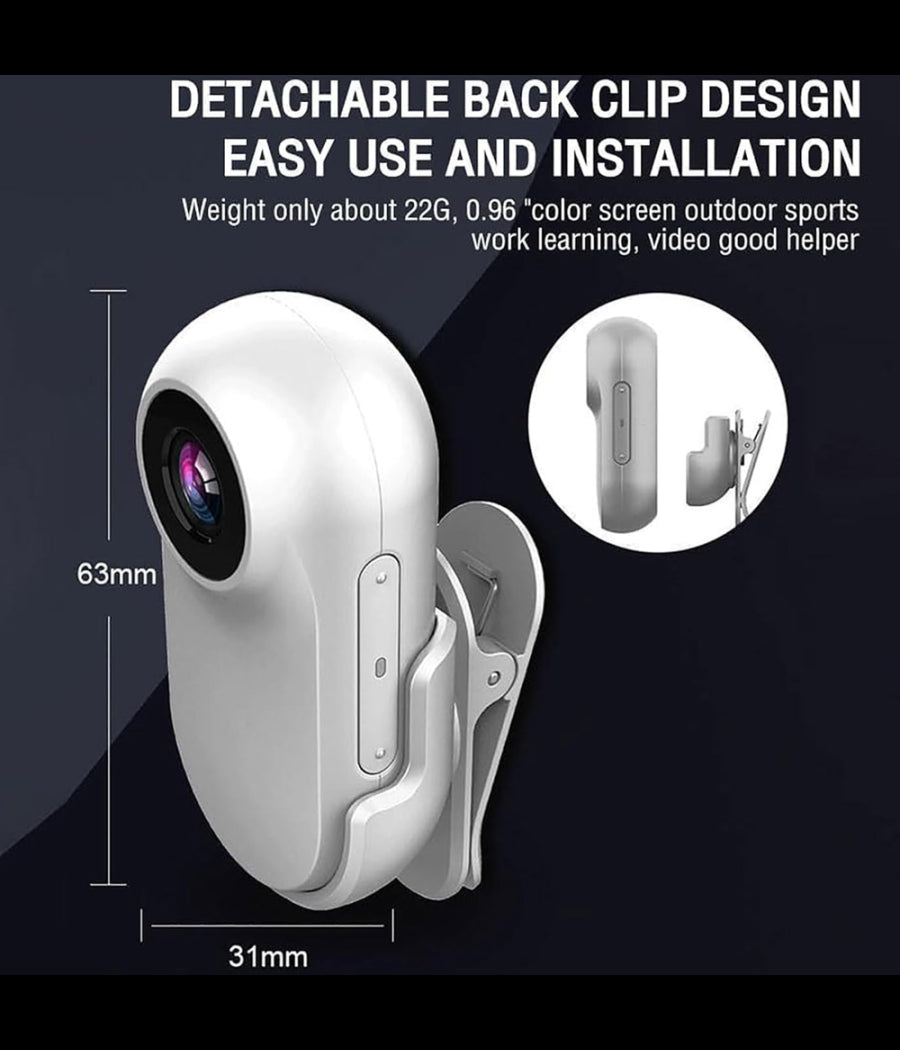 Sport Action Camera High Clear Mini Portatile Da Viaggio Con Clip Per Moto Auto         