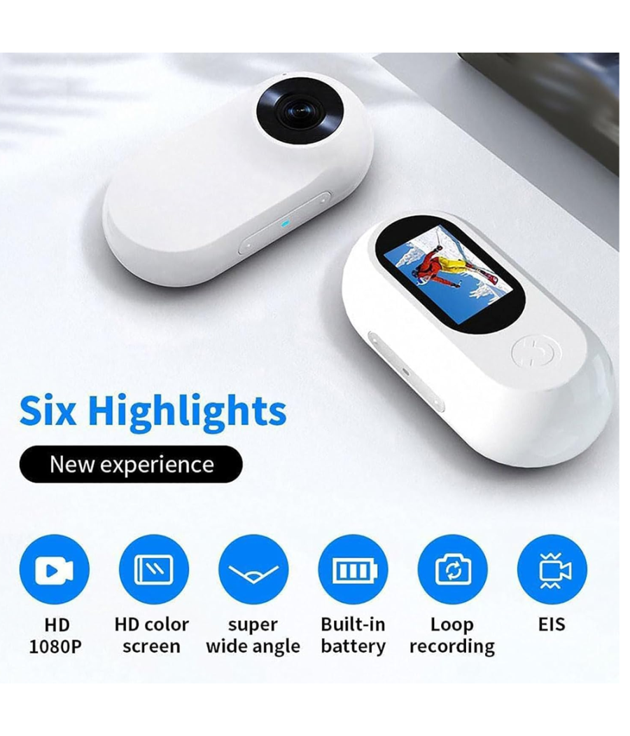 Sport Action Camera High Clear Mini Portatile Da Viaggio Con Clip Per Moto Auto         