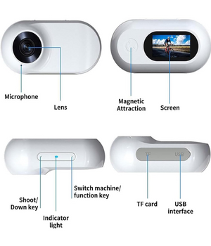 Sport Action Camera High Clear Mini Portatile Da Viaggio Con Clip Per Moto Auto         