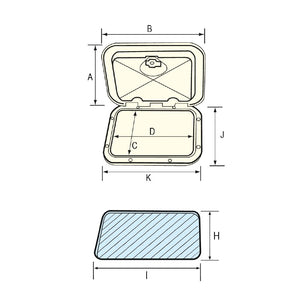 SPORTELLO C/SERRATURA BIANCO