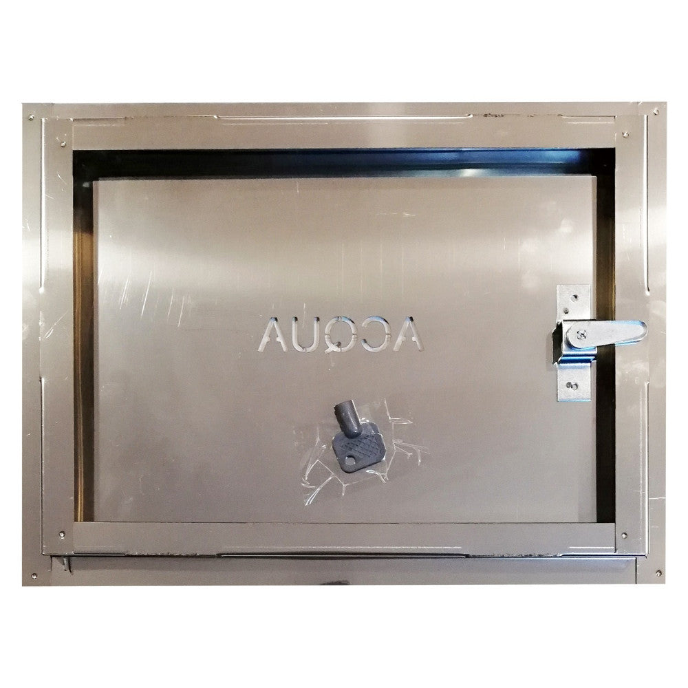 Sportello portello porta inox per chiusura nicchia contatore acqua, scegli se  lc 70 x hc 50 cm ( ln 66 x hn 46 cm )