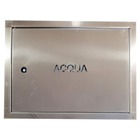 Sportello portello porta inox per chiusura nicchia contatore acqua, scegli se  lc 70 x hc 50 cm ( ln 66 x hn 46 cm )