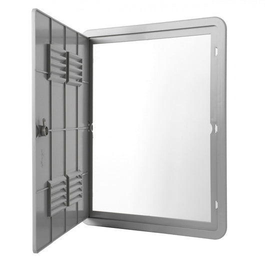 Sportello portello porta per gas in abs grigio l 450 x h 650 x p 22mm per ispezione