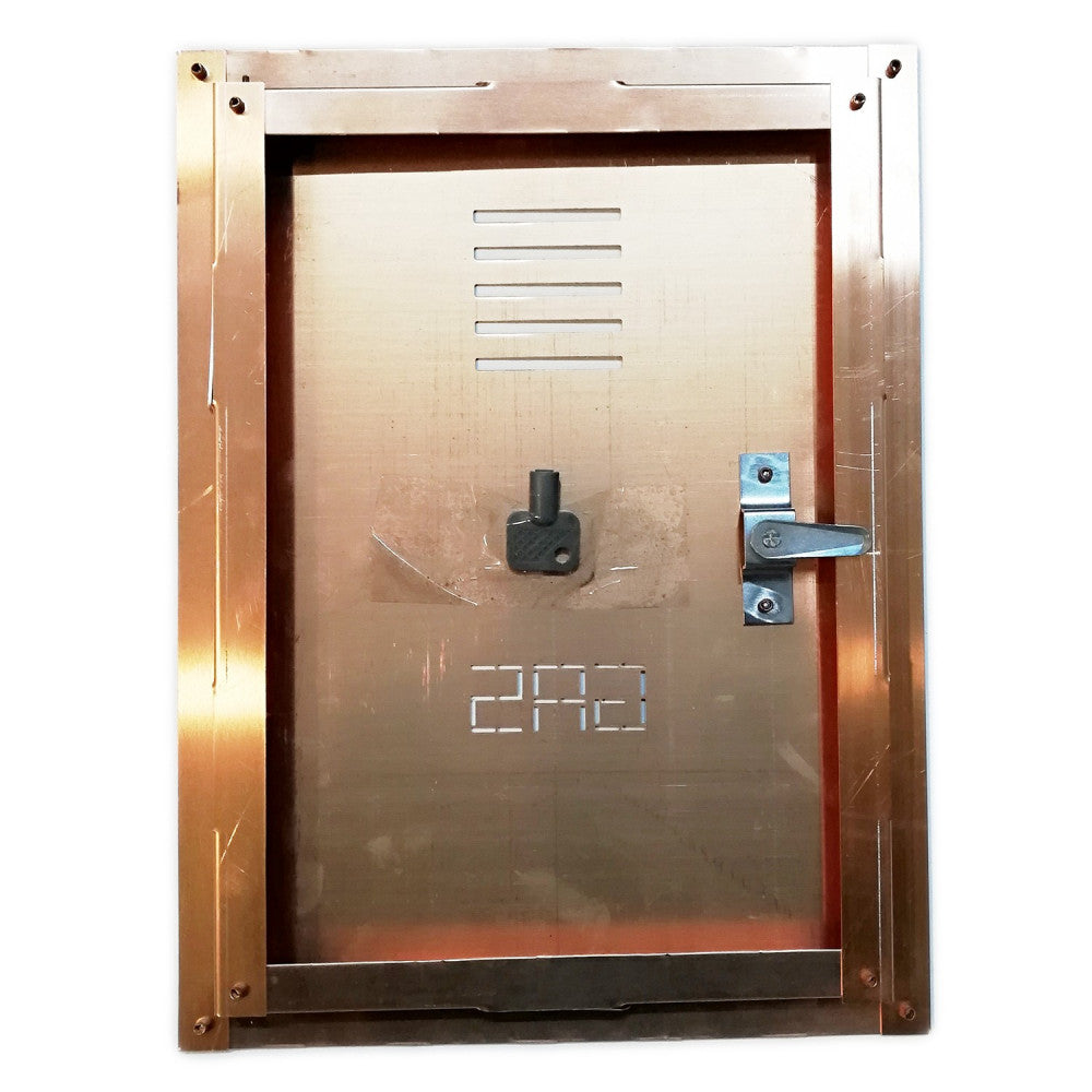 Sportello portello porta rame per chiusura nicchia contatore gas, scegli se  hc 55 x lc 40 cm ( hn 51 x ln 36 cm )