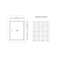 Sportello portello porta rame per chiusura nicchia contatore gas, scegli se  hc 40 x lc 30 cm ( hn 36 x ln 26 cm )