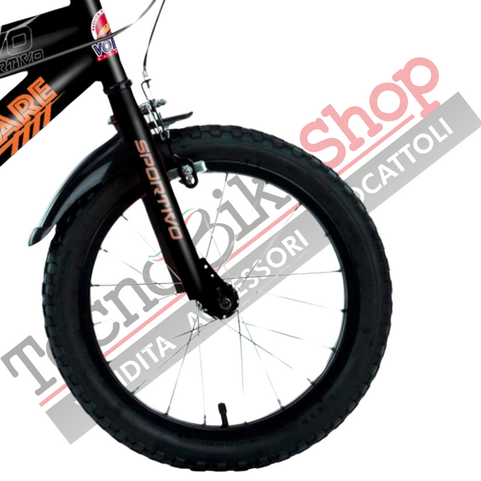 Bicicletta Bambino Movimento a Sfera Volare Sportivo 14"-Arancione