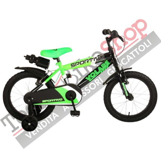 Bicicletta Bambino Movimento a Sfera Volare Sportivo 16"-Verde