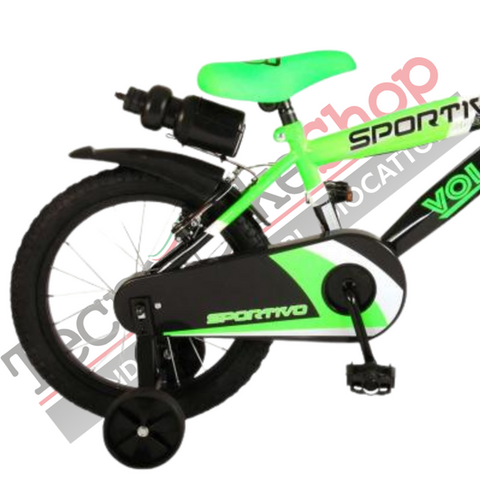 Bicicletta Bambino Movimento a Sfera Volare Sportivo 16"-Verde