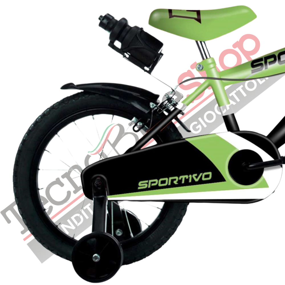 Bicicletta Bambino Movimento a Sfera Volare Sportivo 14"-Verde