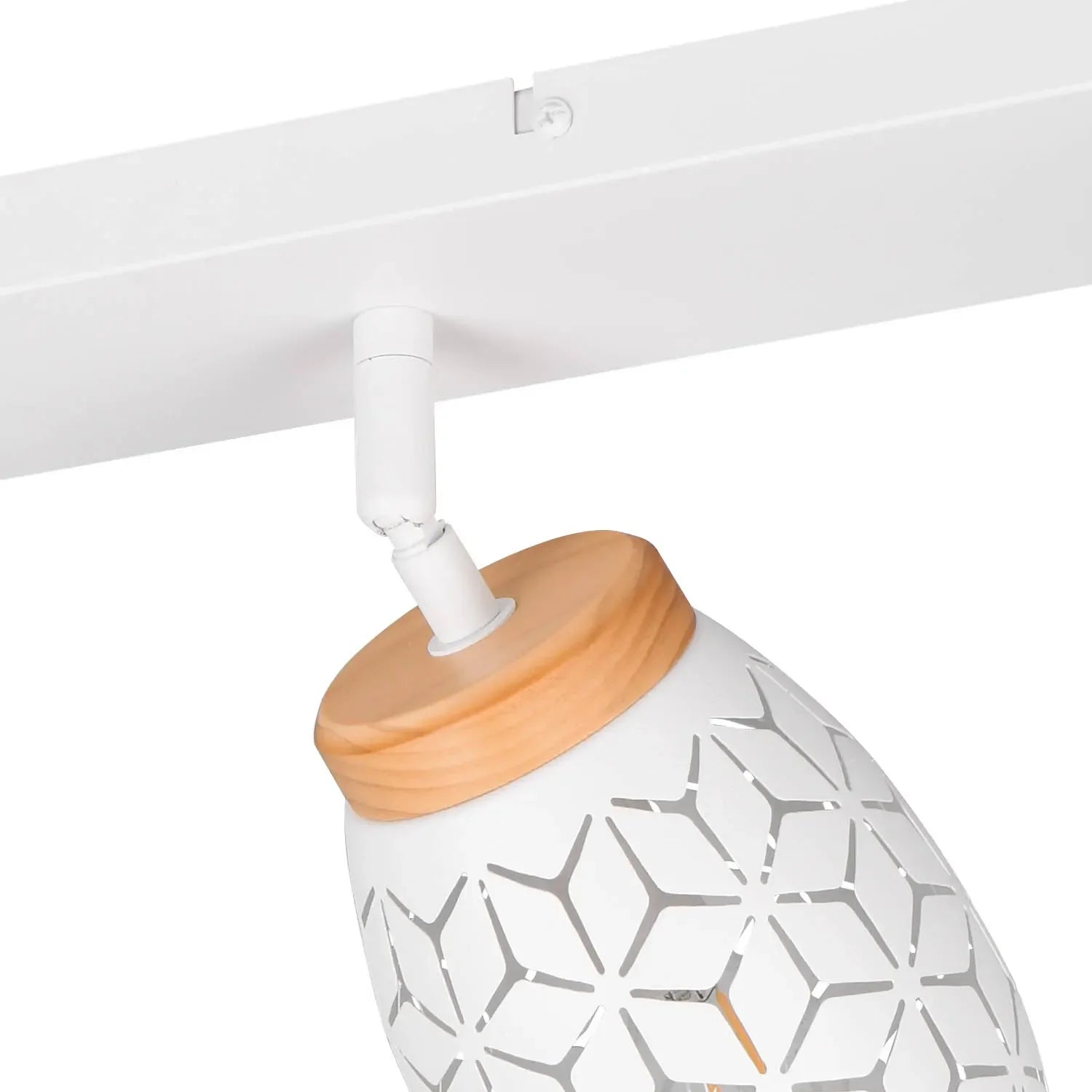 LÚZETE - SPOT 4 LUCI DA SOFFITTO METALLO BIANCO E14 BIRKITA