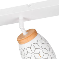 LÚZETE - SPOT 4 LUCI DA SOFFITTO METALLO BIANCO E14 BIRKITA