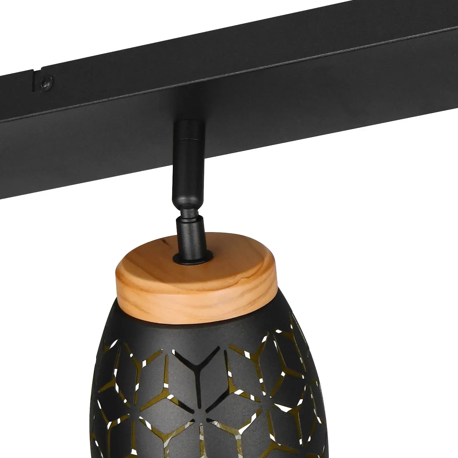 LÚZETE - SPOT 4 LUCI DA SOFFITTO METALLO NERO E14 BIRKITA