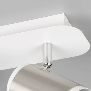 LÚZETE - SPOT DA PARETE/PLAFONIERA 2 LUCI GU10 METALLO NICKEL OPACO GIADA