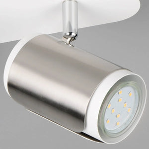 LÚZETE - SPOT DA PARETE/PLAFONIERA 2 LUCI GU10 METALLO NICKEL OPACO GIADA