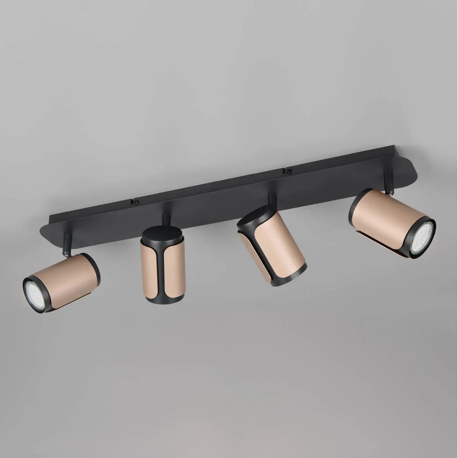 LÚZETE - SPOT DA PARETE/SOFFITTO 4 LUCI GU10 METALLO COFFEE GIADA