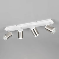 LÚZETE - SPOT DA PARETE/SOFFITTO 4 LUCI GU10 METALLO NICKEL OPACO GIADA