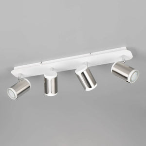 LÚZETE - SPOT DA PARETE/SOFFITTO 4 LUCI GU10 METALLO NICKEL OPACO GIADA