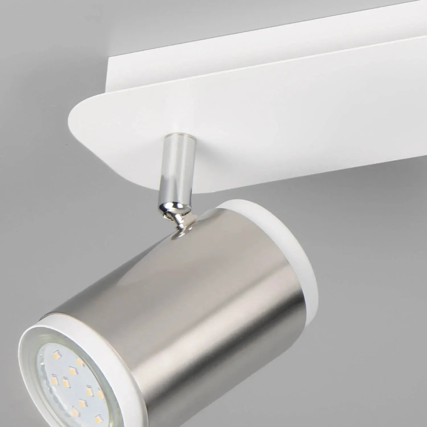 LÚZETE - SPOT DA PARETE/SOFFITTO 4 LUCI GU10 METALLO NICKEL OPACO GIADA