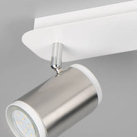 LÚZETE - SPOT DA PARETE/SOFFITTO 4 LUCI GU10 METALLO NICKEL OPACO GIADA