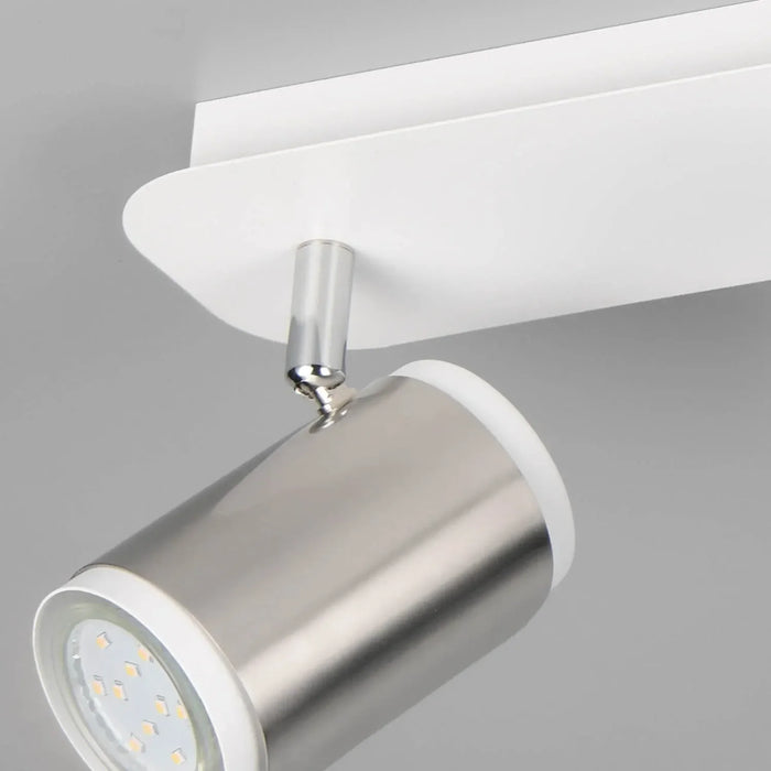 LÚZETE - SPOT DA PARETE/SOFFITTO 4 LUCI GU10 METALLO NICKEL OPACO GIADA