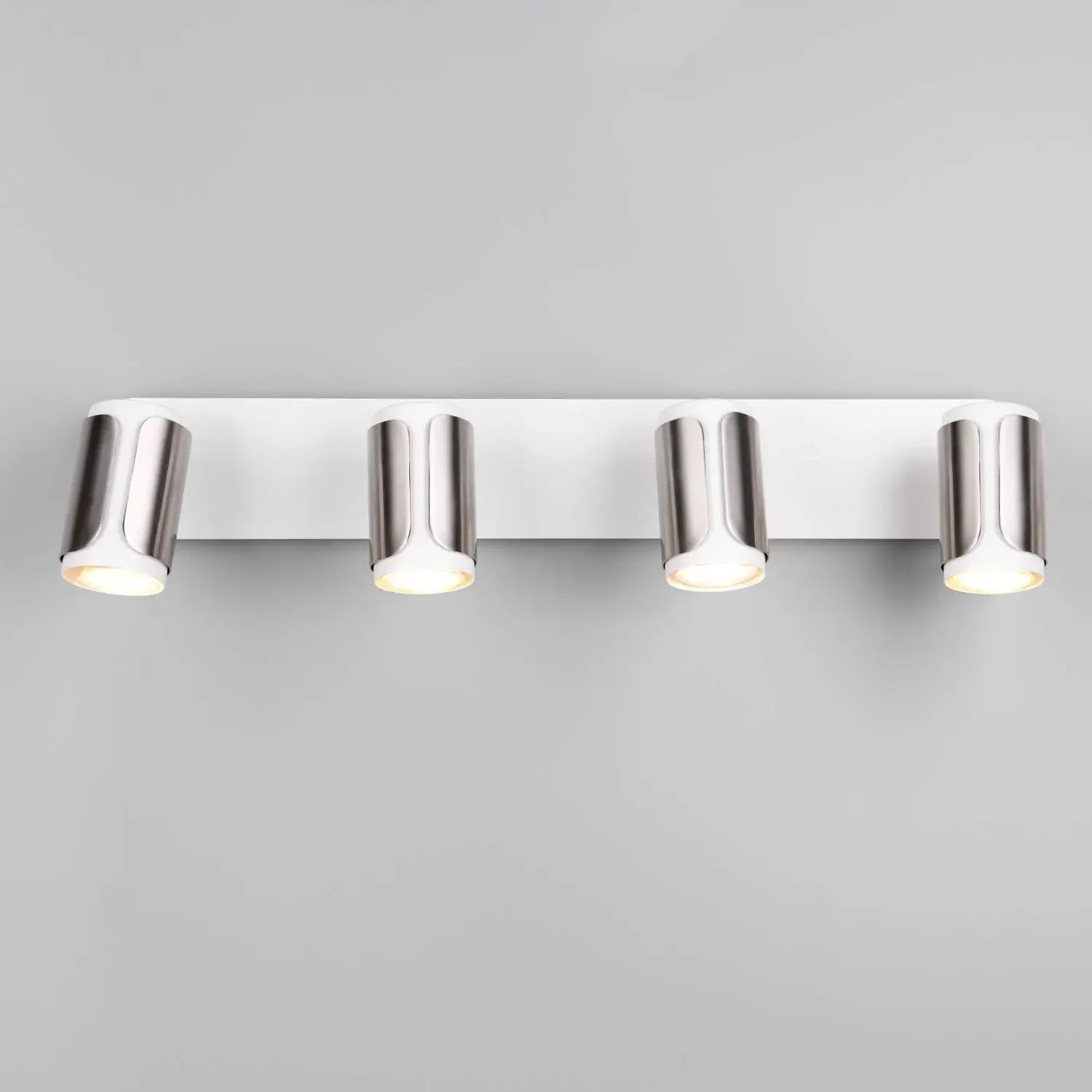 LÚZETE - SPOT DA PARETE/SOFFITTO 4 LUCI GU10 METALLO NICKEL OPACO GIADA