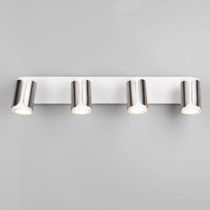 LÚZETE - SPOT DA PARETE/SOFFITTO 4 LUCI GU10 METALLO NICKEL OPACO GIADA