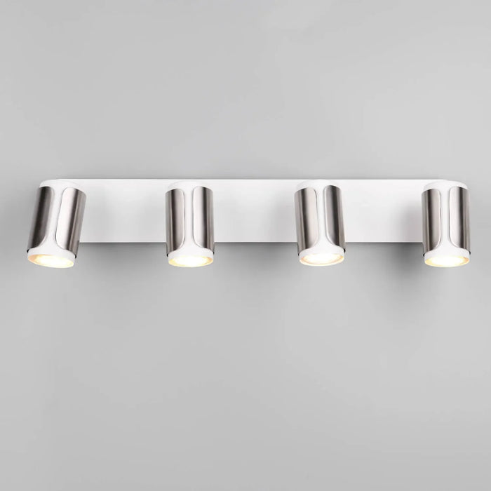 LÚZETE - SPOT DA PARETE/SOFFITTO 4 LUCI GU10 METALLO NICKEL OPACO GIADA