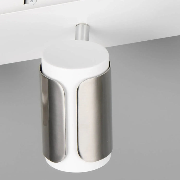 LÚZETE - SPOT DA PARETE/SOFFITTO 4 LUCI GU10 METALLO NICKEL OPACO GIADA