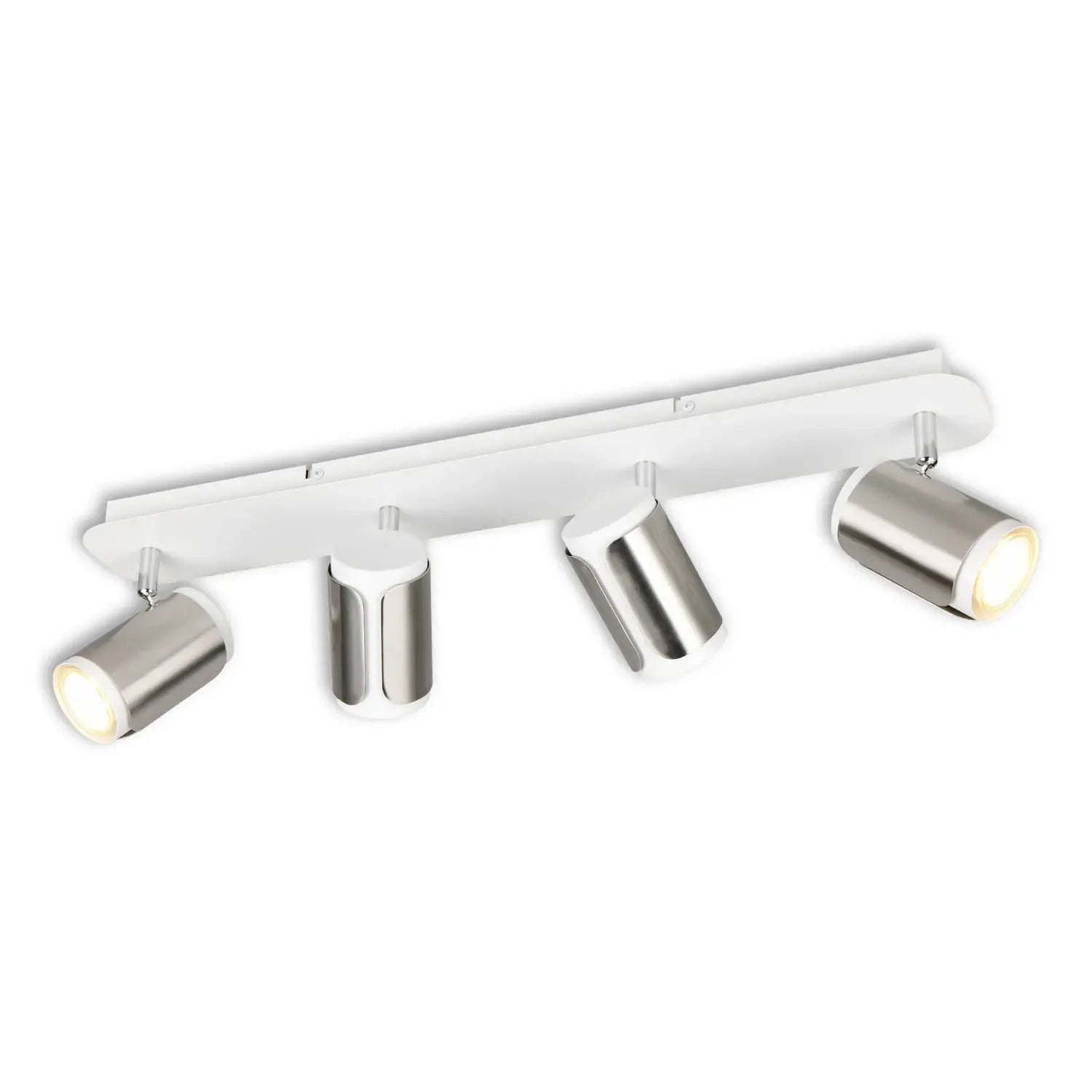 LÚZETE - SPOT DA PARETE/SOFFITTO 4 LUCI GU10 METALLO NICKEL OPACO GIADA