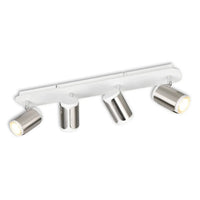 LÚZETE - SPOT DA PARETE/SOFFITTO 4 LUCI GU10 METALLO NICKEL OPACO GIADA