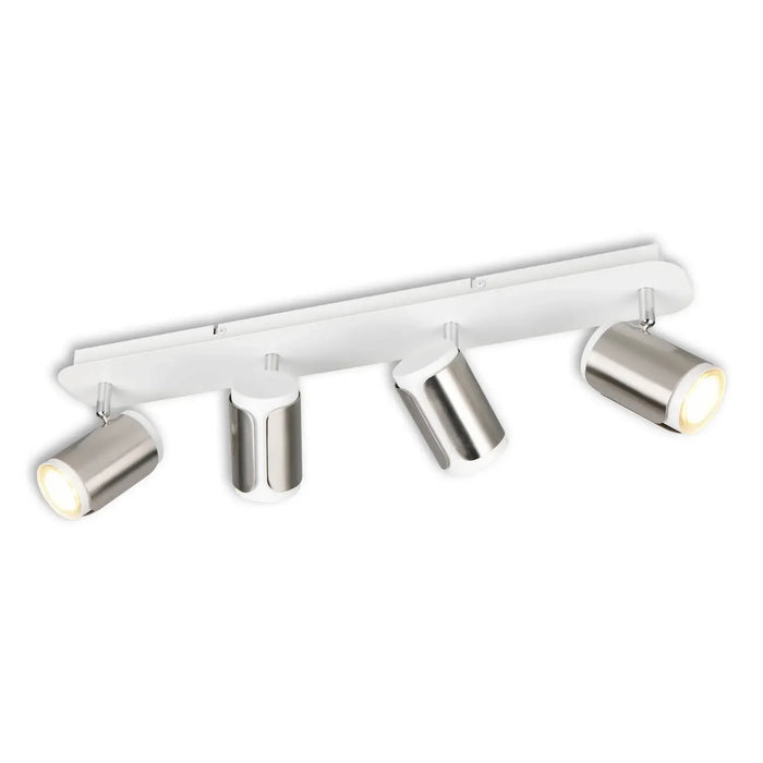 LÚZETE - SPOT DA PARETE/SOFFITTO 4 LUCI GU10 METALLO NICKEL OPACO GIADA