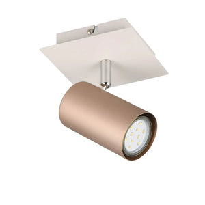 LÚZETE - SPOT DA SOFFITTO/PARETE METALLO COFFEE/GRIGIO GU10 GRAFTON