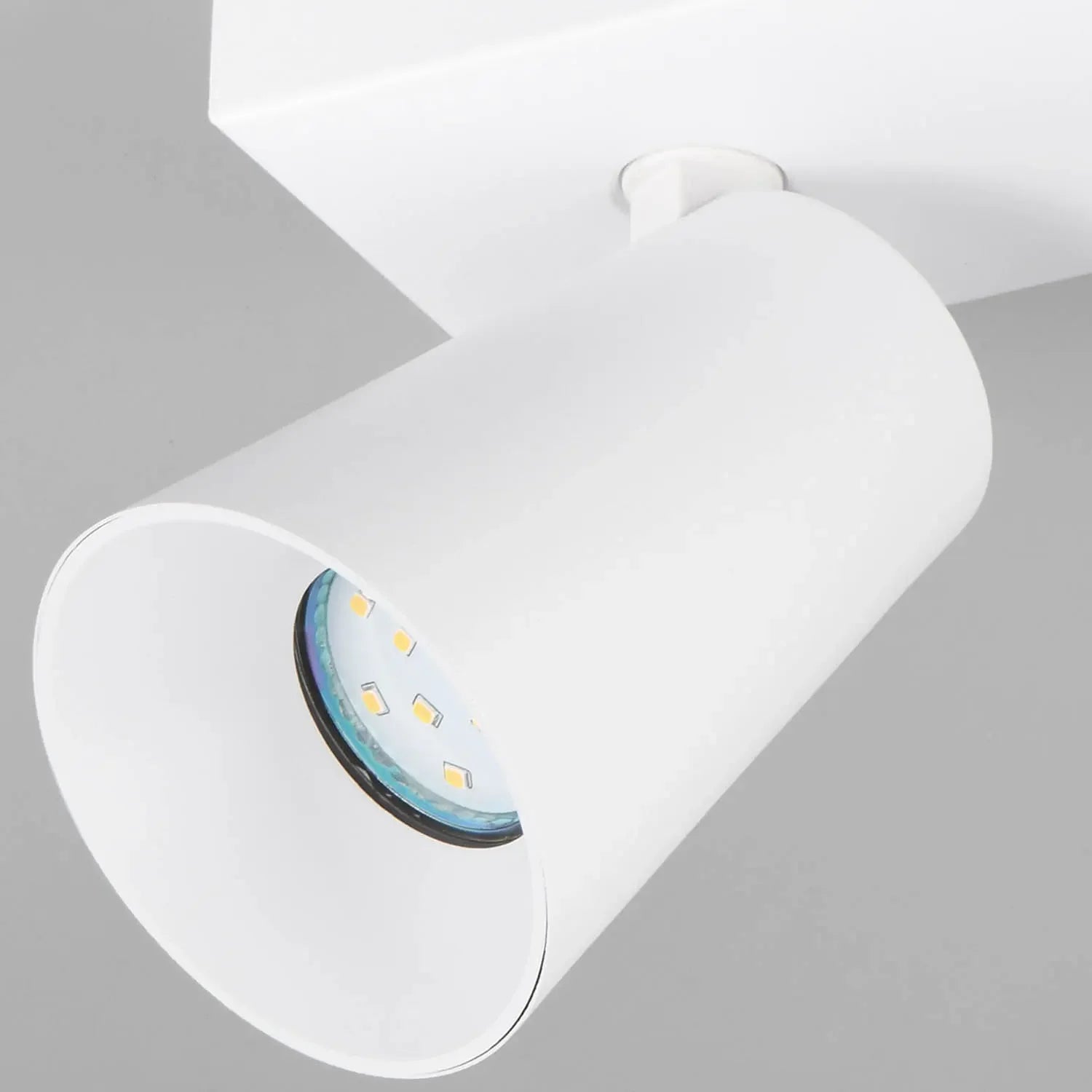 LÚZETE - SPOT DA SOFFITTO/PIANO 2 LAMPADE METALLO BIANCO GU10 SILVANO