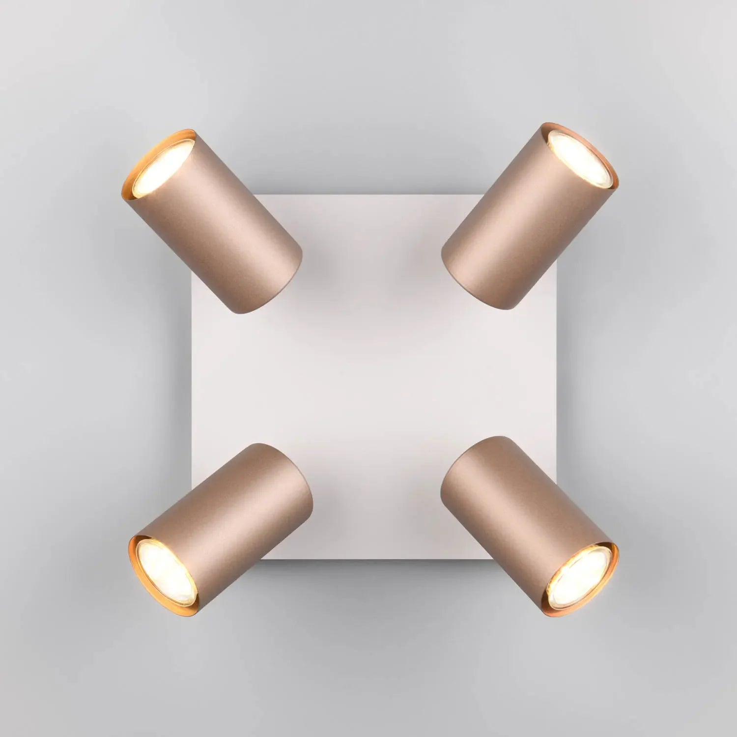 LÚZETE - SPOT DA SOFFITTO/SETE 4 LUCI METALLO COFFEE/GRIGIO GU10 GRAFTON