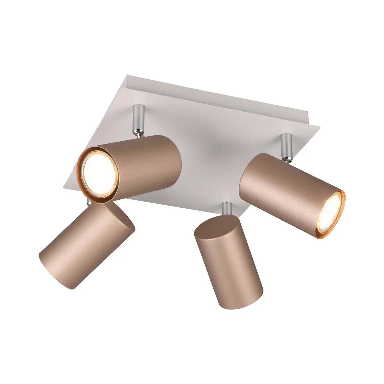 LÚZETE - SPOT DA SOFFITTO/SETE 4 LUCI METALLO COFFEE/GRIGIO GU10 GRAFTON