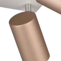 LÚZETE - SPOT DA SOFFITTO/SETE 4 LUCI METALLO COFFEE/GRIGIO GU10 GRAFTON