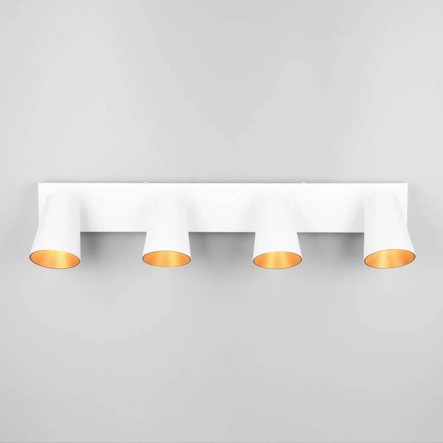 SPOT DA SOFFITTO/PARETE 4 LUCI METALLO BIANCO GU10 SILVANO