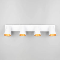 SPOT DA SOFFITTO/PARETE 4 LUCI METALLO BIANCO GU10 SILVANO