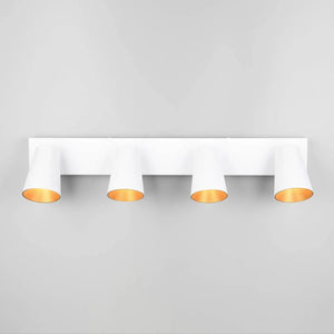 SPOT DA SOFFITTO/PARETE 4 LUCI METALLO BIANCO GU10 SILVANO