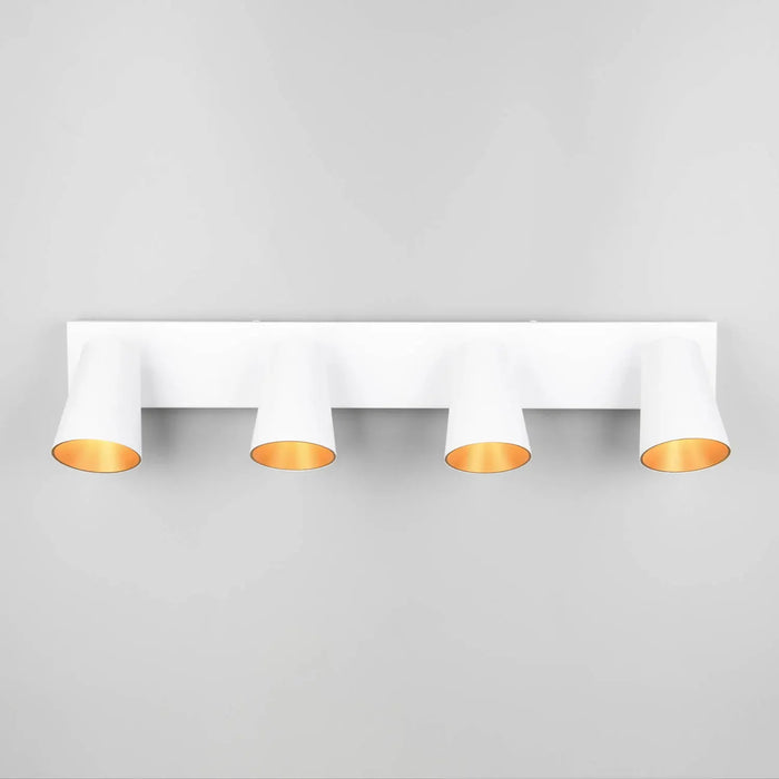 SPOT DA SOFFITTO/PARETE 4 LUCI METALLO BIANCO GU10 SILVANO