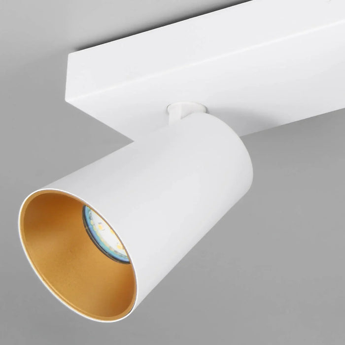 SPOT DA SOFFITTO/PARETE 4 LUCI METALLO BIANCO GU10 SILVANO