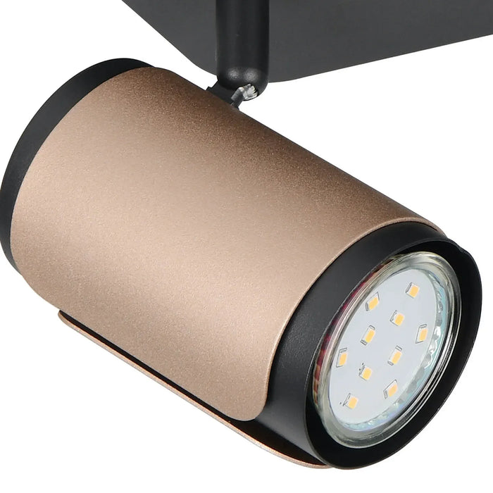 LÚZETE - SPOT MURALE/PLAFONIER GU10 METALLO COFFEE GIADA