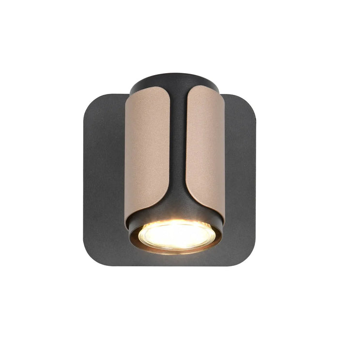 LÚZETE - SPOT MURALE/PLAFONIER GU10 METALLO COFFEE GIADA