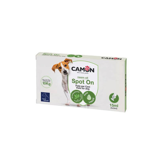 Spot-On Camon Protection cane 0-10 kg 5 fiale 3 ml – Olio di Neem – Protezione naturale