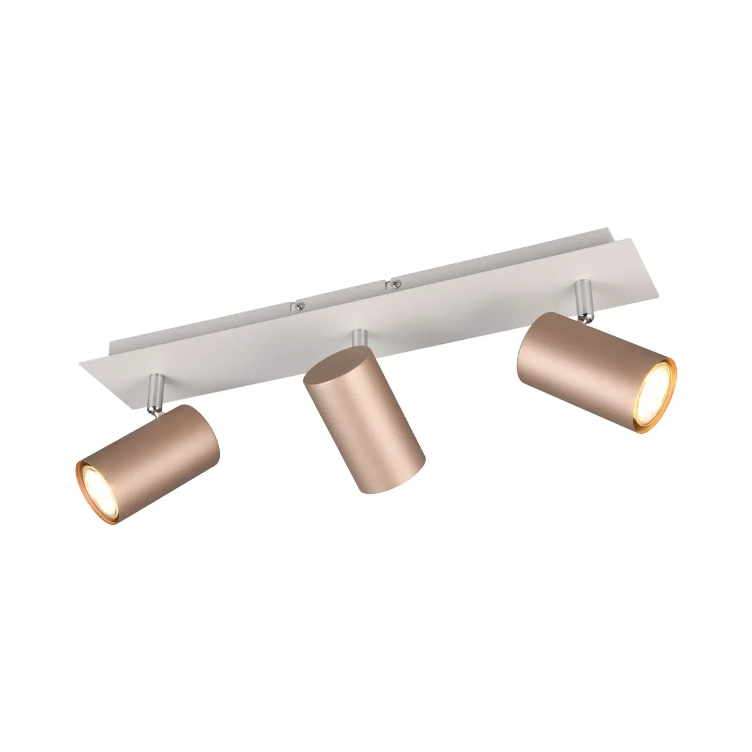 LÚZETE - SPOT SOFFITTO/PARETE 3 LUCI IN METALLO COFFEE/GRIGIO GU10 GRAFTON