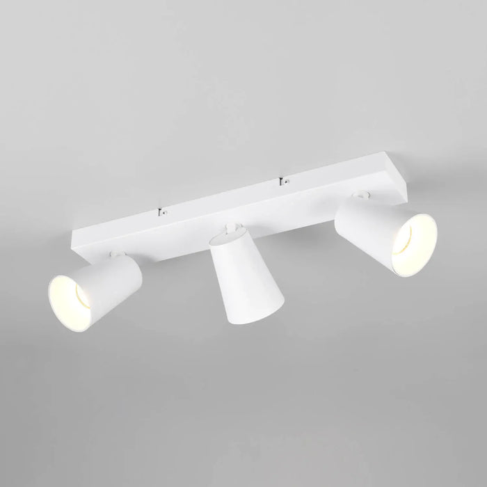 LÚZETE - SPOT SOFFITTO/PARETE 3 LUCI METALLO BIANCO GU10 SILVANO