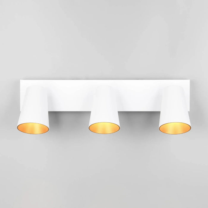 LÚZETE - SPOT SOFFITTO/PARETE 3 LUCI METALLO BIANCO GU10 SILVANO